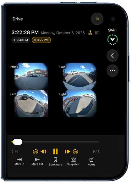 Overlook on the cover screen of a folded iPhone Duo: the four-camera player